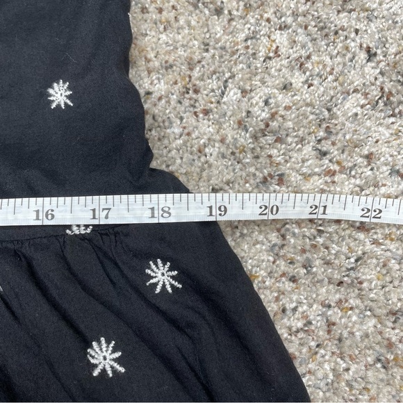 Zara Black White Floral Spaghetti Strap Smocked V-Neck Mini Dress Plus Size XXL - Picture 8 of 9